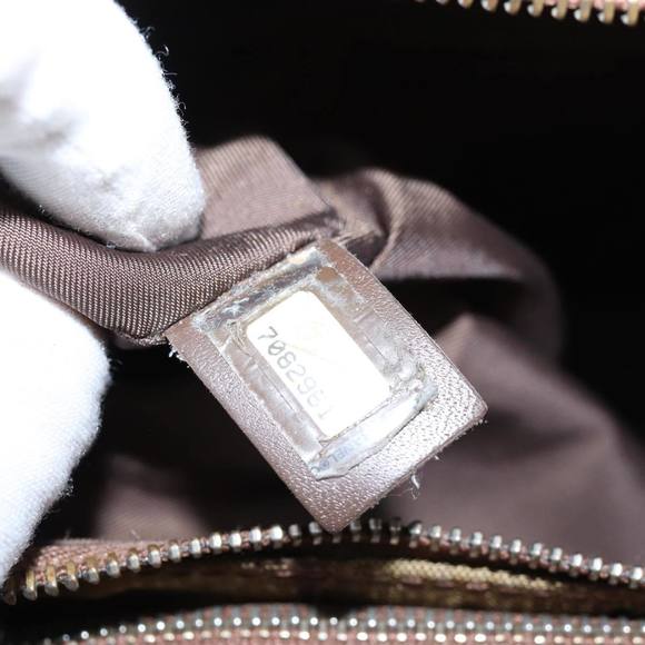 CHANEL New Travel Line Shoulder Bag Nylon Brown CC Auth th4868 - Picture 12 of 16